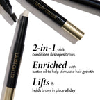 LAURA GELLER NEW YORK Define-n-Tame Brow Lifting Stick - Laminated Full Brows - Wax - Medium Brown