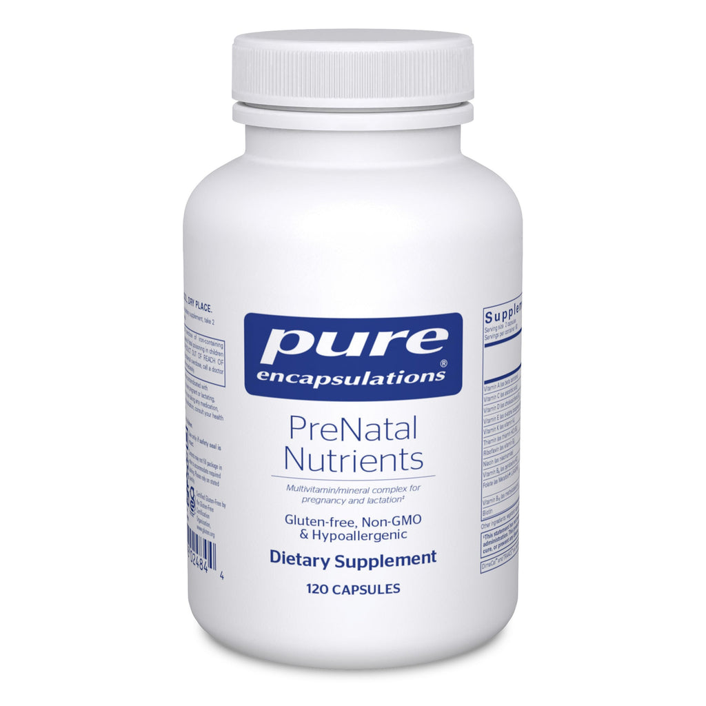 Pure Encapsulations PreNatal Nutrients, 120 Capsules | For Pregnancy and Lactation, Aids Energy and DNA Development*, with Folate, Choline and Iron, Gluten-Free and Non-GMO