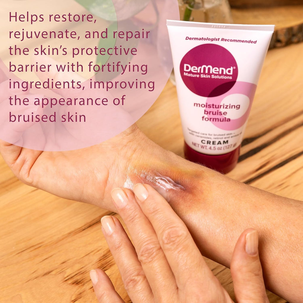 Dermend Arnica Bruise Cream with Vitamin K, 4.5 oz | For Thin & Mature Skin, Moisturizing Formula with Retinol, Ceramides & Arnica Oil, Dermatologist Recommended