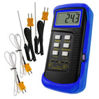 Buy now Thermocouple Thermometer Digital K Type Dual Channel Thermometer HVAC Temperature Meter with 4 Thermocouples, MAX/MIN/AVG Temperature Measurement, -50~1300°C (-58~2372°F) at indiglob india