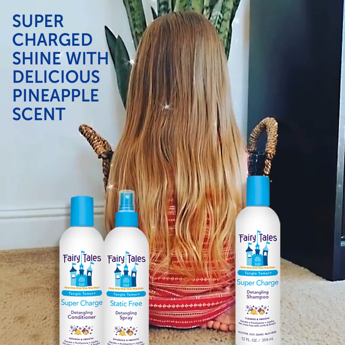 Fairy Tales Tangle Tamer Detangling Shampoo & Conditioner Kids 12 Oz | 2 Pack, Ultra Moisturizing, Anti Frizz Protection, Paraben Free, Sulfate Free