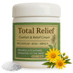 Total Relief - Magnesium Cream - Topical Lotion for Muscles, Joints & Legs - Magnesium Chloride with MSM, Arnica & B6 - Lightweight & Fast-Absorbing - 4 Fl Oz (Pack of 1)
