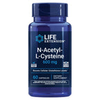 Life Extension N-Acetyl-L-Cysteine (NAC), Immune, Respiratory, Liver Health, NAC 600 mg, Potent antioxidant Support, Free-radicals, Easy to Absorb, 60 Capsules