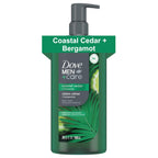 DOVE MEN Body Wash, Coastal Cedar + Bergamot, Moisturizing for Men, 26oz