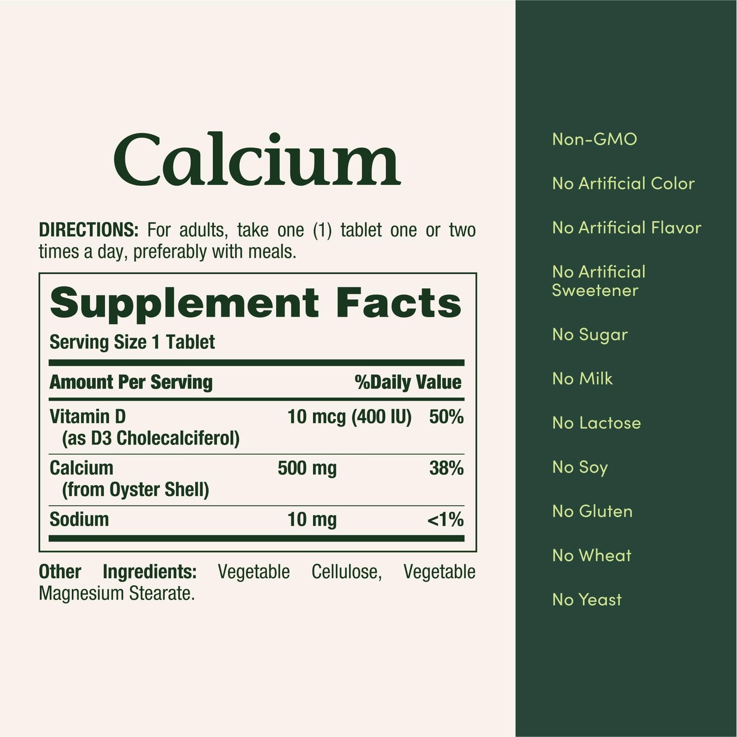 Nature's Bounty Calcium Plus 400 IU Vitamin D3, 300 Tablets | Immune Support & Bone Health