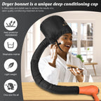 Buy now Bonnet Hood Hair Dryer Attachment - Soft, Adjustable Extra Large Bonnet Hair Dryer for Speeds Up Drying Time at Home, Easy to Use for Styling, Curling and Deep Conditioning (Black) at indiglob india