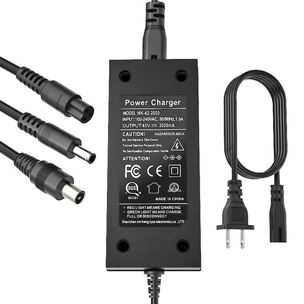 EVAPLUS 42V 2A Electric Scooter Charger for 36V Lithium Battery, SGS Safe