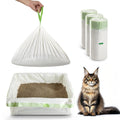Cat Litter Box Liners Disposal Bags with Tie Handles,Large,37" x 17" Jumbo Drawstring Extra Durable Pet Cat Pan Liners for litter box Extra-Thick Kitty Litter Box Bag-36 Counts (3 Pack)