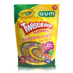 GUM Crayola Twistables Kids Floss Pick with Fluoride, 75 Count