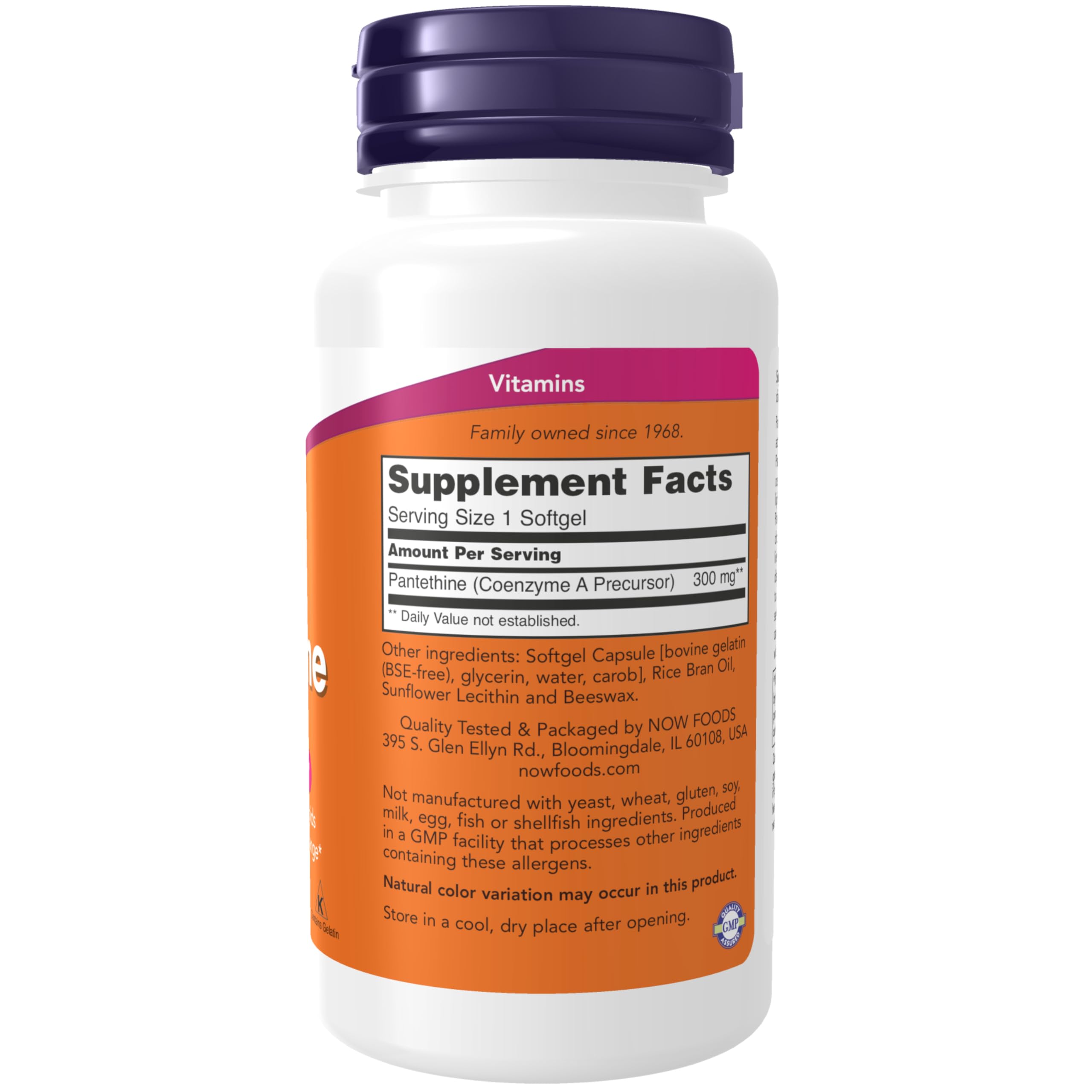 Buy now NOW Foods Supplements, Pantethine (Coenzyme A Precursor) 300 mg, Cardiovascular Health*, 60 Softgels at indiglob india