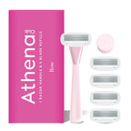 Athena Club Women's Razor Blade Refills, 5-Blade Cartridges, 8 Count | Shea Butter & Hyaluronic Acid Infused Stainless Steel Razors for Women , Great for Sensitive Skin , 8-Pack Refill