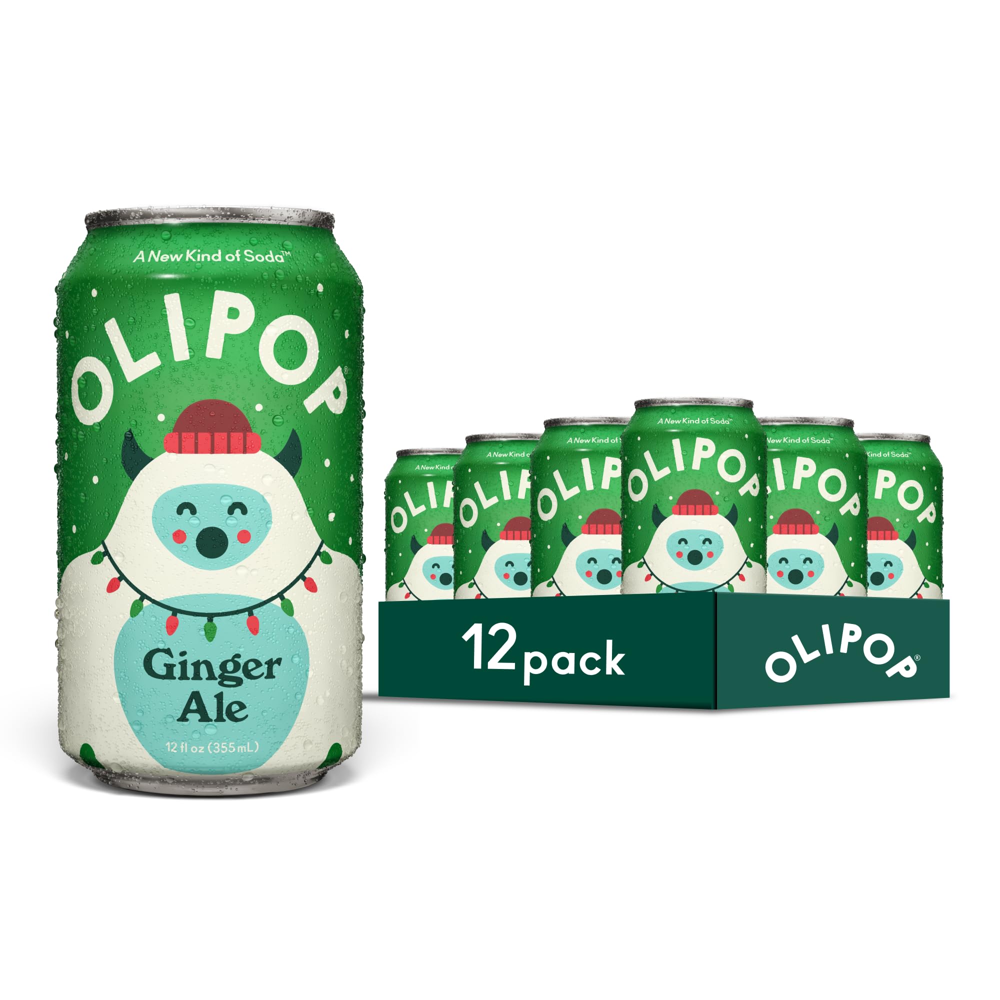 Buy now OLIPOP Prebiotic Soda Pop, SpongeBob Pineapple Paradise, Pantry Pack Packed with Prebiotics, Fiber, and Botanicals, Gluten Free, Vegan, GMO Free, 12oz Skinny Can (12-Cans) Ginger Ale at indiglob india