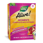 Nature's Way Alive! Complete Multivitamin for Women, Daily Vitamin, 130 ct | Women’s Vitamin Tablets Supports Cellular Energy Metabolism, Hair, Skin & Nails*, B-Vitamins, with Superfood Antioxidants