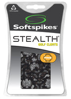 SOFTSPIKES Unisex Adult Black Stealth Golf Cleats, Black/Silver, Clamshell US