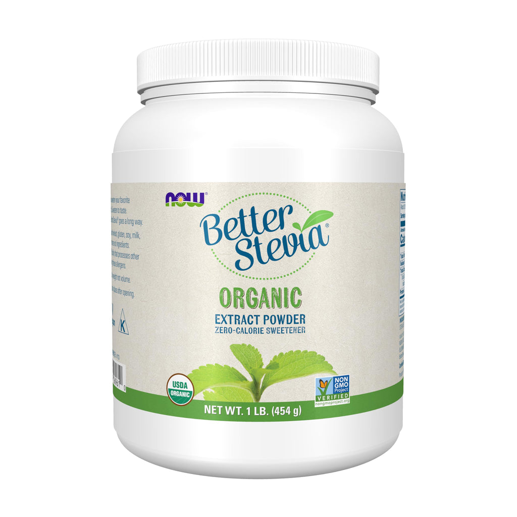 NOW Foods BetterStevia Organic Zero-Calorie Extract Powder, Keto Friendly, Suitable for Diabetics, No Erythritol, 4-Ounce