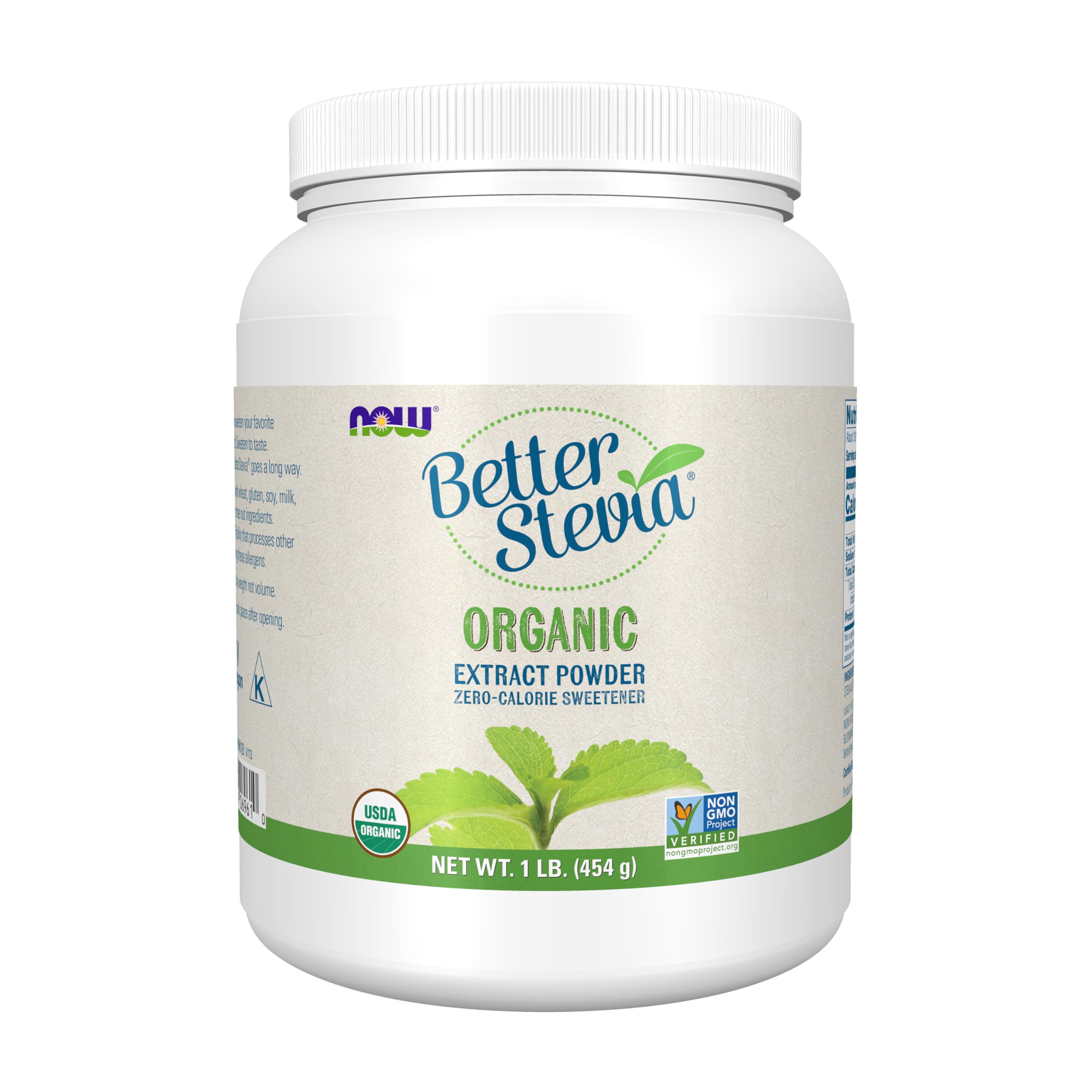 NOW Foods BetterStevia Organic Zero-Calorie Extract Powder, Keto Friendly, Suitable for Diabetics, No Erythritol, 4-Ounce