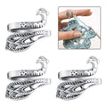 Buy now Yolev 3 Pieces Adjustable Knitting Crochet Ring Knitting Accessories Braided Peacock Open Finger Ring Adjustable Braided Ring for Faster Knitting Default at indiglob india