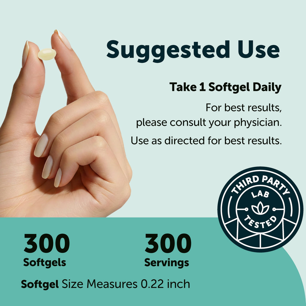 Micro Ingredients Vitamin K2 MK-7 200 mcg Per Serving, 300 Coconut Oil Softgels | K2 Vitamin Supplement with Coconut Oil | Non-GMO