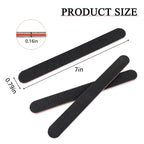 HeeYaa 10 Pack Nail Files, Professional Double Sided 100/180 Grit Emery Board for Manicure Pedicure, Black