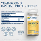 SOLARAY Quercetin Bromelain & Vitamin C (60 CT, 20 Serv) | Immune, Sinus & Antioxidant Support, Quercetin 500 mg, Vitamin C 1, 235 mg, 30 Servings, Vegan & Lab Verified