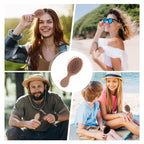 Premium imported RHOS folding brush with mirror, perfect for on-the-go styling. Ideal for women and families at the beach.