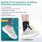 Buy now Foot Drop Brace for Walking Lifting Shoes, Drop Foot AFO Brace Help Raise Shoes, Foot Up Splint for Ankle, Improved Walking Gait, Prevent Falls and Injuries, for Left and Right-Black at indiglob india