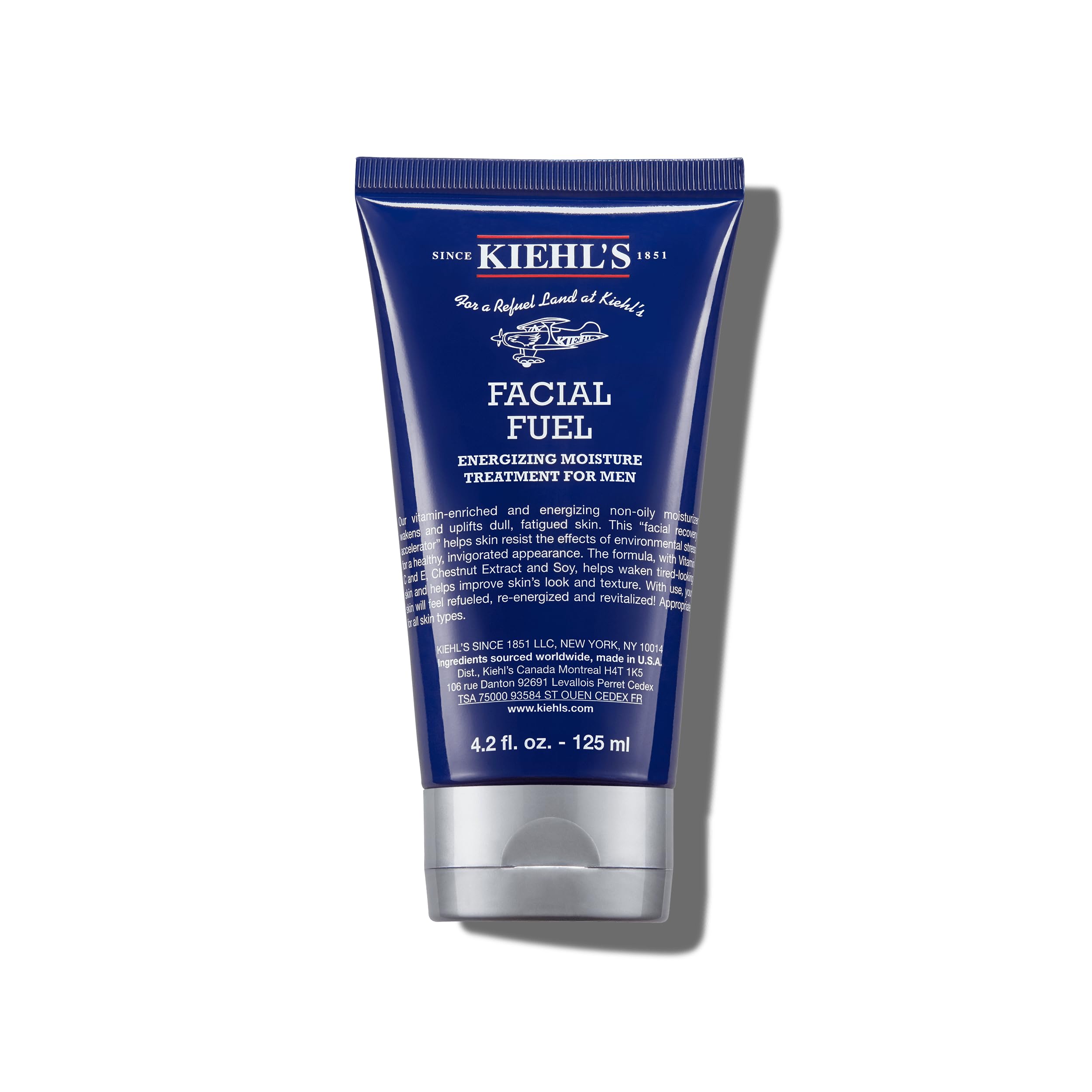 Kiehl's - Facial Fuel Men's Energizing Moisturizer | Men's Daily Face Moisturizer to Revive Skin - With Vitamin Cg & Caffeine - Fast Absorbing & Non-Greasy