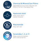 CeraVe Hydrating Sheer Sunscreen SPF 30 with Hyaluronic Acid, 3oz | Mineral and Chemical Sunscreen For Face and Body with Zinc Oxide & Ceramides, Fragrance-Free & Paraben-Free