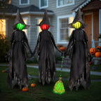 DR.DUDU 6 FT Witch Halloween Decorations Outdoor Yard Decor, Set of 3