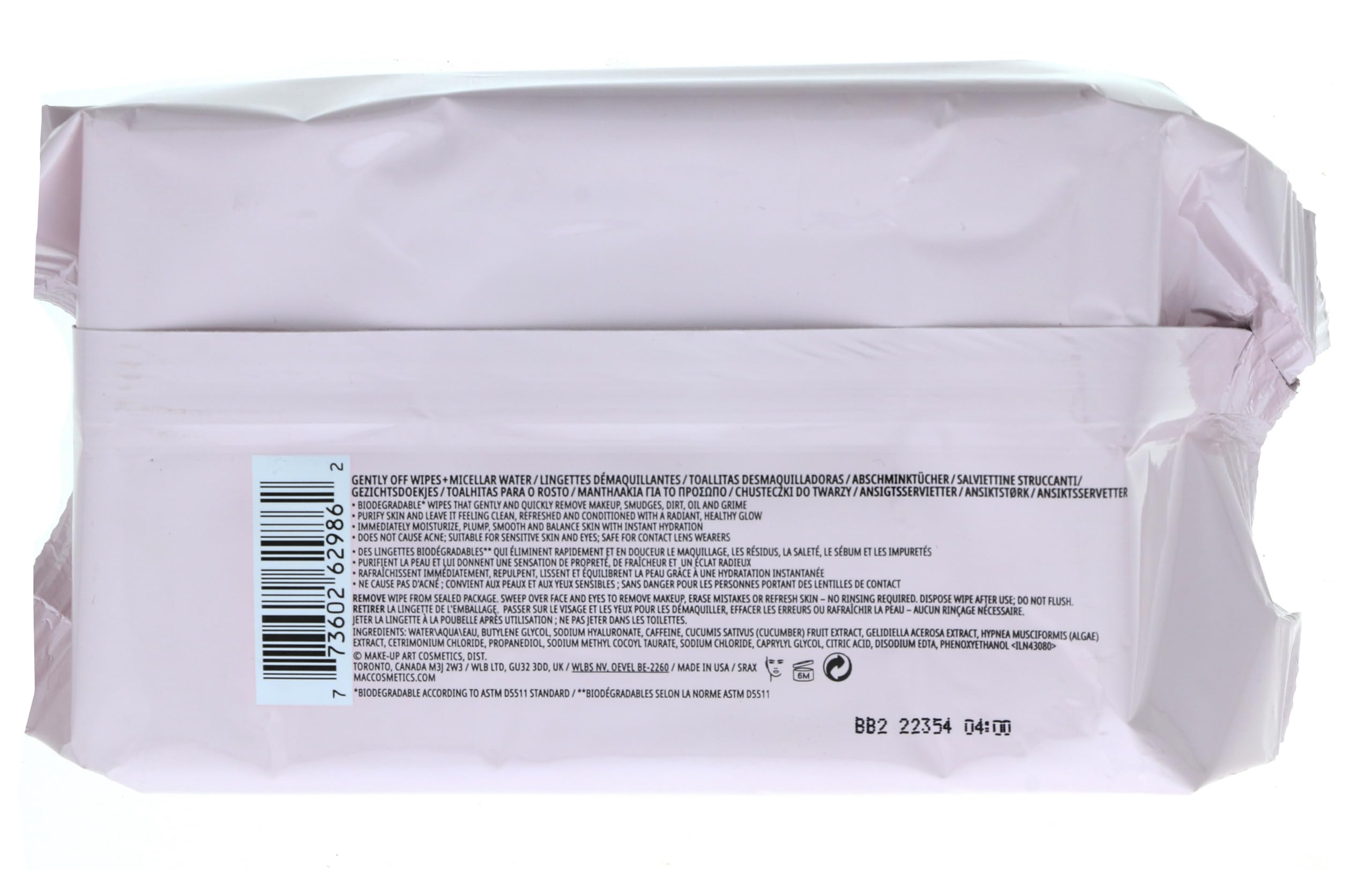 Buy now MAC Gently Off Wipes + Micellar Water at indiglob india