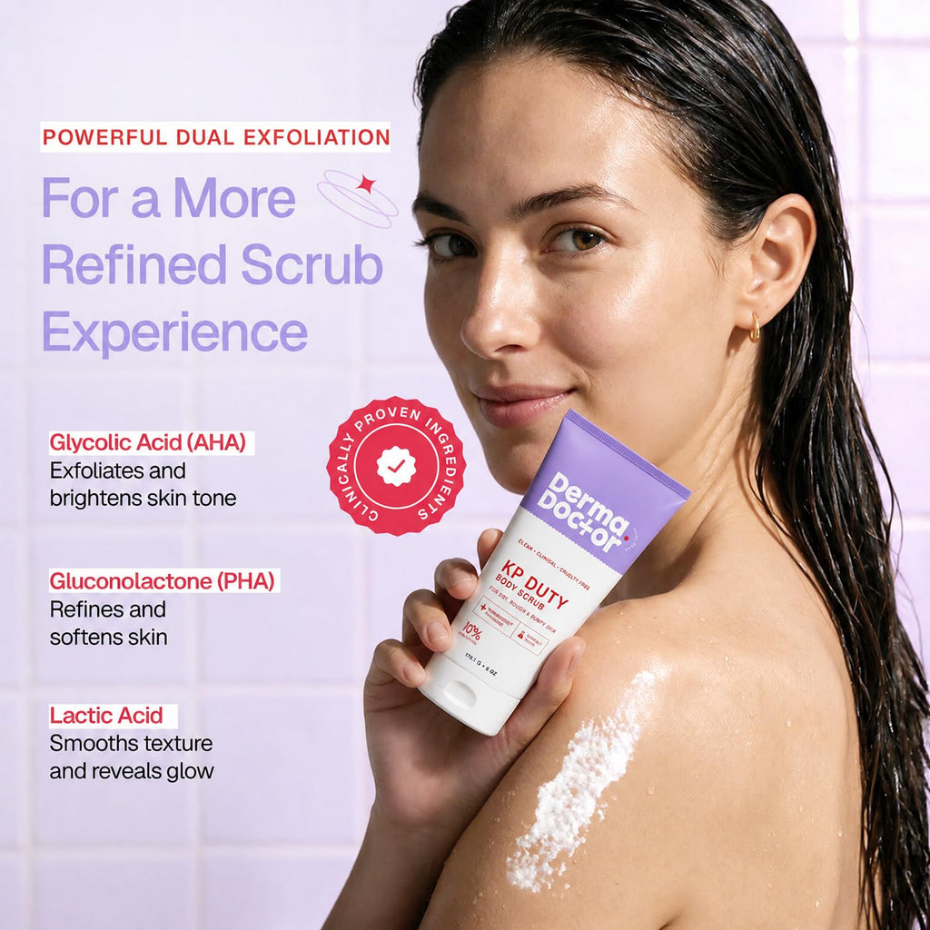 DERMAdoctor KP Bump Eraser Body Scrub, 10% AHAs + PHAs, Rough & Bumpy Skin