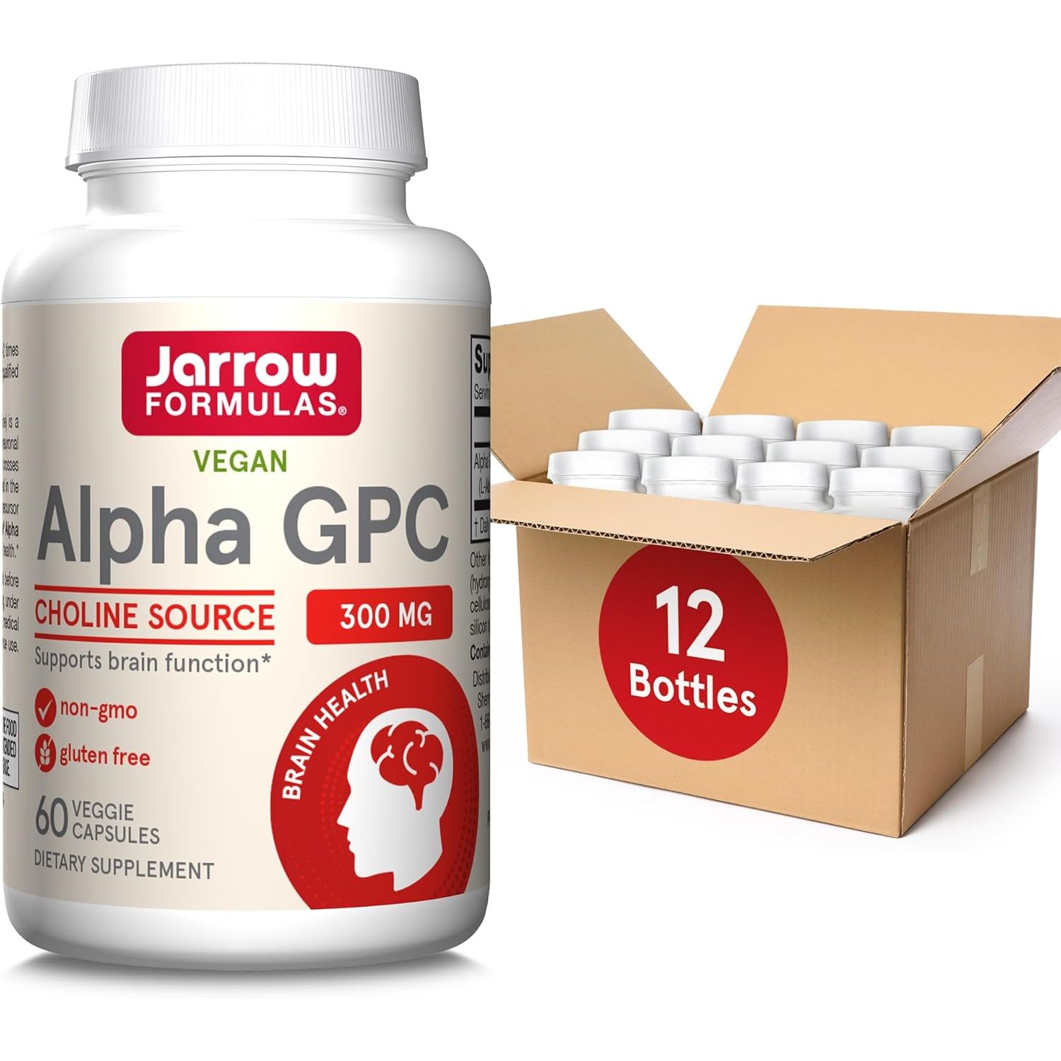 Buy now Jarrow FormulasÂ® Alpha GPC, 300mg, Dietary Supplement, Brain Health Supplements for Adults, 60 Veggie Capsules, 30 Day Supply 60 Count (Pack of 12) Alpha GPC at indiglob india