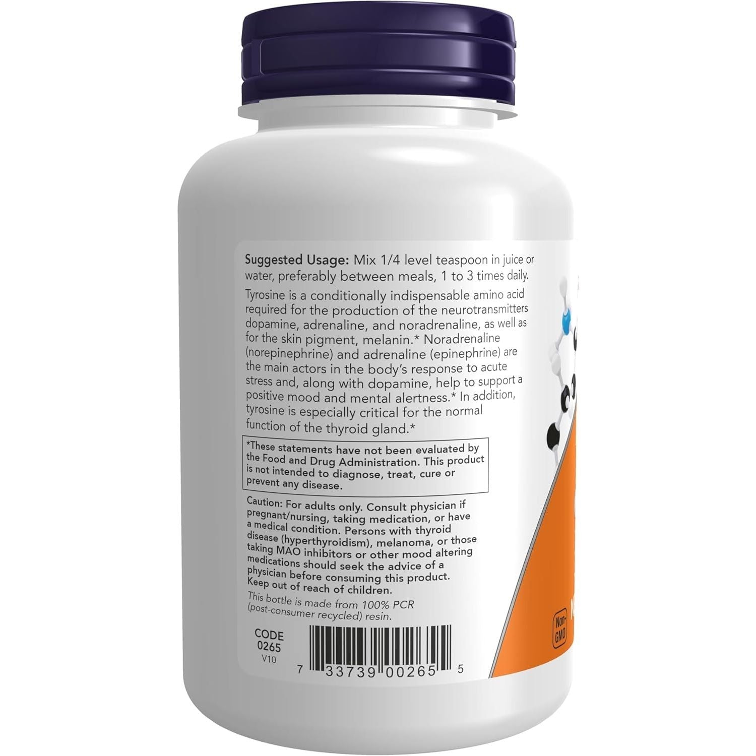 Buy now NOW Foods Supplements, L-Tyrosine Powder, Free-Form, Neurotransmitter Support*, Amino Acid, 4-Ounce at indiglob india
