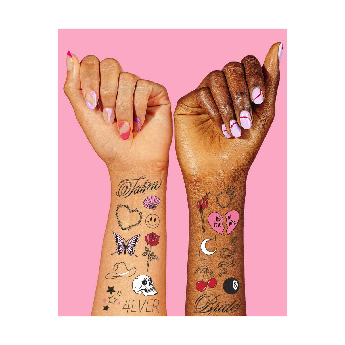 xo, Fetti 100 Realistic Bachelorette Temporary Tattoos | Bride Party Gift