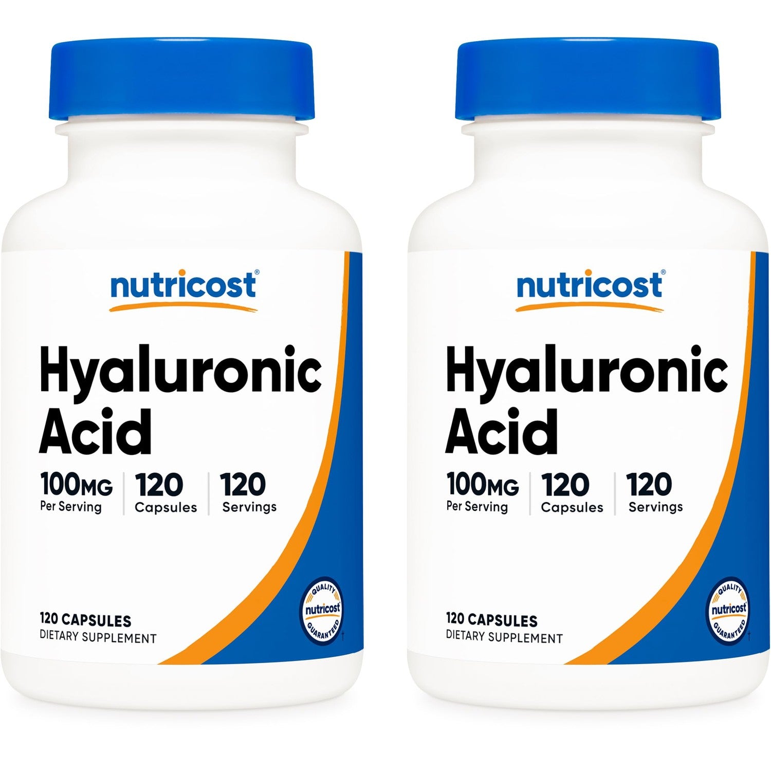 Nutricost Hyaluronic Acid Capsules 100mg,120 Vegetarian Capsules | Gluten-Free & GMO-Free