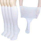 CIRZUEX Extra Wide Socks for Lymphedema Swollen Feet Leg, Bariatric Socks, Cast Boot Sock, Diabetic Non Binding Neuropathy Swelling Women Men 2 Pairs