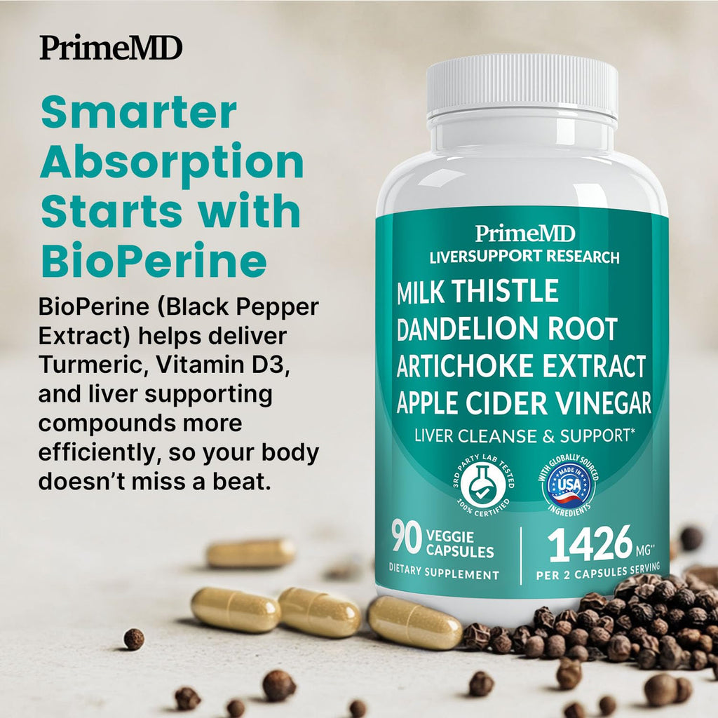 32-in-1 Liver Support Milk Thistle, Artichoke & Beetroot, 90ct | Liver Health and Wellness Support, Milk Thistle, Silymarin, Artichoke Extract and Beetroot, Liver Supplement