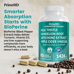 32-in-1 Liver Support Milk Thistle, Artichoke & Beetroot, 90ct | Liver Health and Wellness Support, Milk Thistle, Silymarin, Artichoke Extract and Beetroot, Liver Supplement