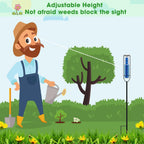 FINEST+ Upgraded Rain Gauge, 7" Freeze Proof Rain Gauge Outdoor Best Rated, Large Clear Numbers and Adjustable Height Rain Measuring Tool for Garden, Lawn and Farm