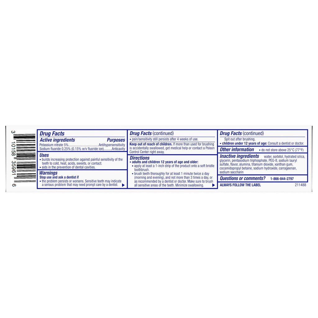 Sensodyne Clinical White Intensive Clean Toothpaste, 3.4 oz (3 Pack)