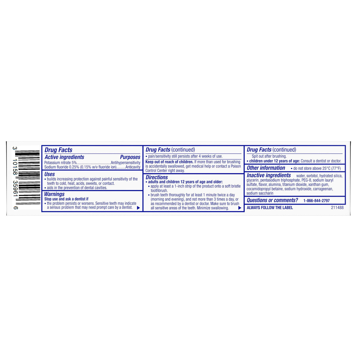 Sensodyne Clinical White Intensive Clean Toothpaste, 3.4 oz (3 Pack)