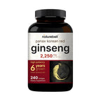 NatureBell Panax Korean Red Ginseng 2,250mg, 240 Softgels