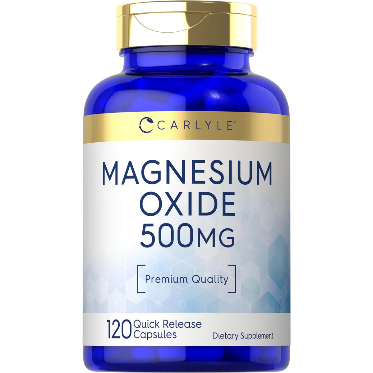 Carlyle Magnesium Oxide 500mg | 120 Capsules | Premium Quality