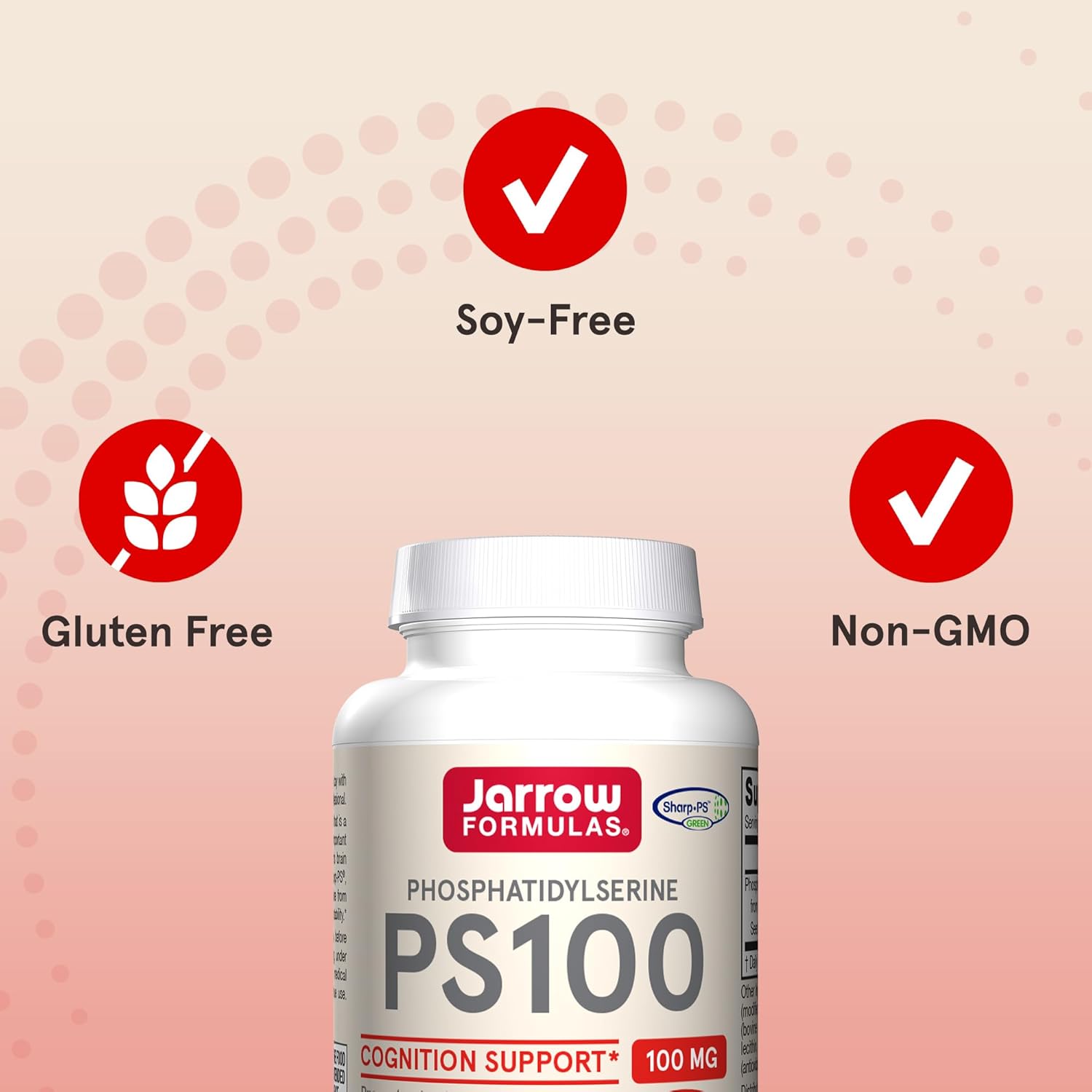 Buy now Jarrow Formulas PS100 Phosphatidylserine 100 mg, Dietary Supplement for Brain Health and Cognition Support, 60 Softgels, 20-60 Day Supply at indiglob india