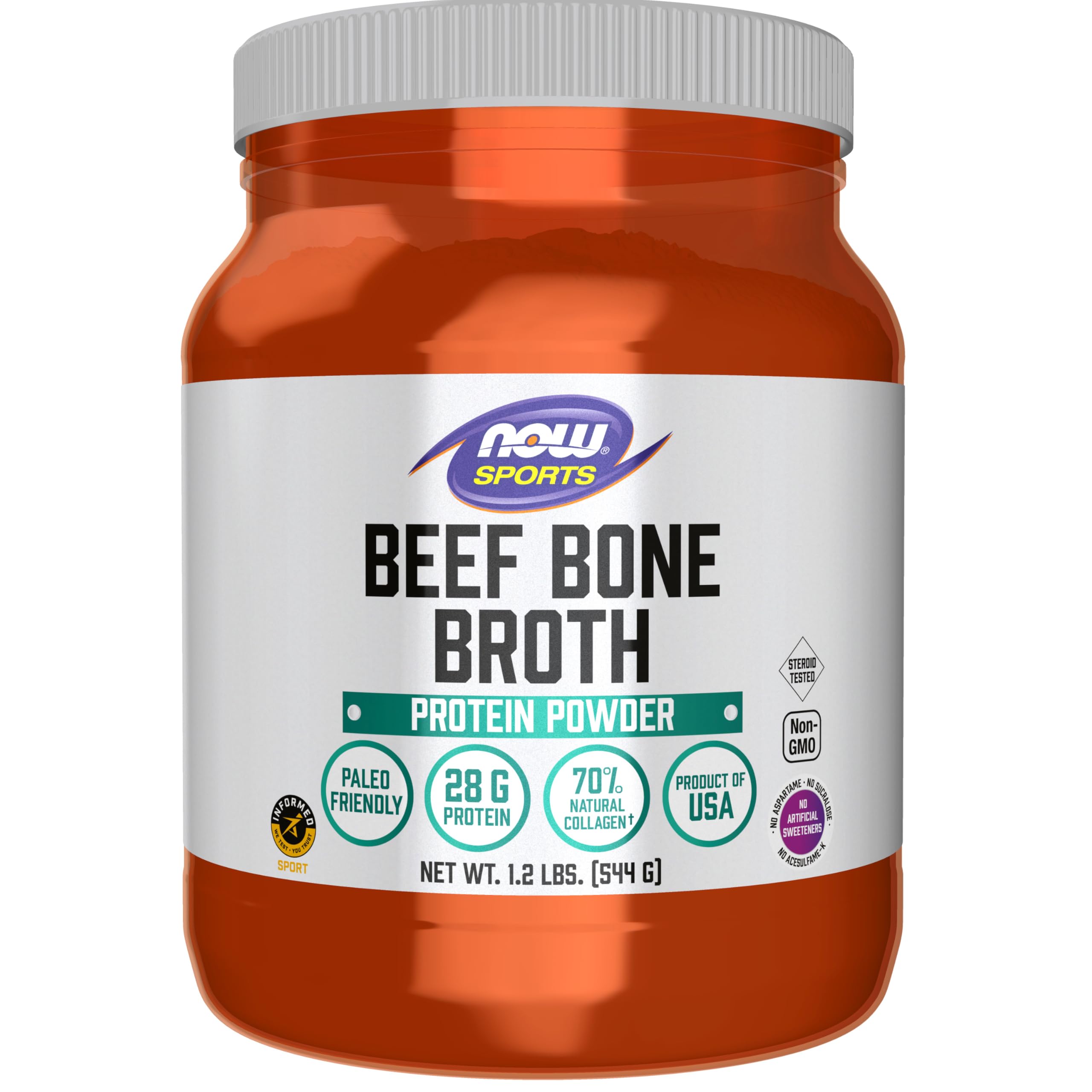 Buy now NOW Foods Sports Nutrition, Beef Bone Broth Powder made with Premium-Quality Beef Bone Extract , 1.2-Pound at indiglob india