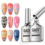GAOY 16ml Nail Foil Glue, High Adhesion Foil Transfer Gel, UV Nail Polish | High Adhesion Formula, Works with Nail Foils, Nail Stickers & Stamping Plates, UV/LED Cure Required, Easy DIY Nail Art