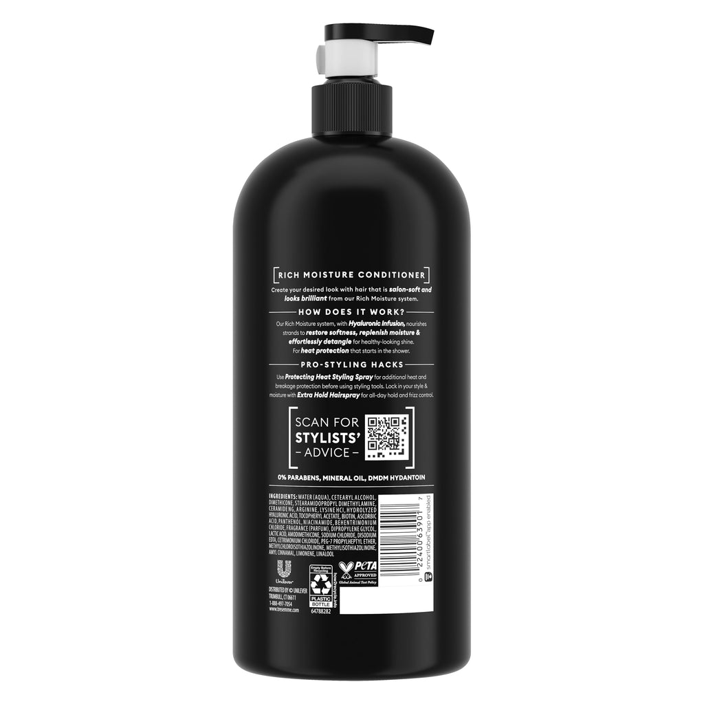 TRESemmé Rich Moisture Hydrating Conditioner for Dry Hair 29 oz | Moisturizing for frizz-prone hair, Restores damaged hair, Moisturizes & detangles, Adds shine, with Heat protection system