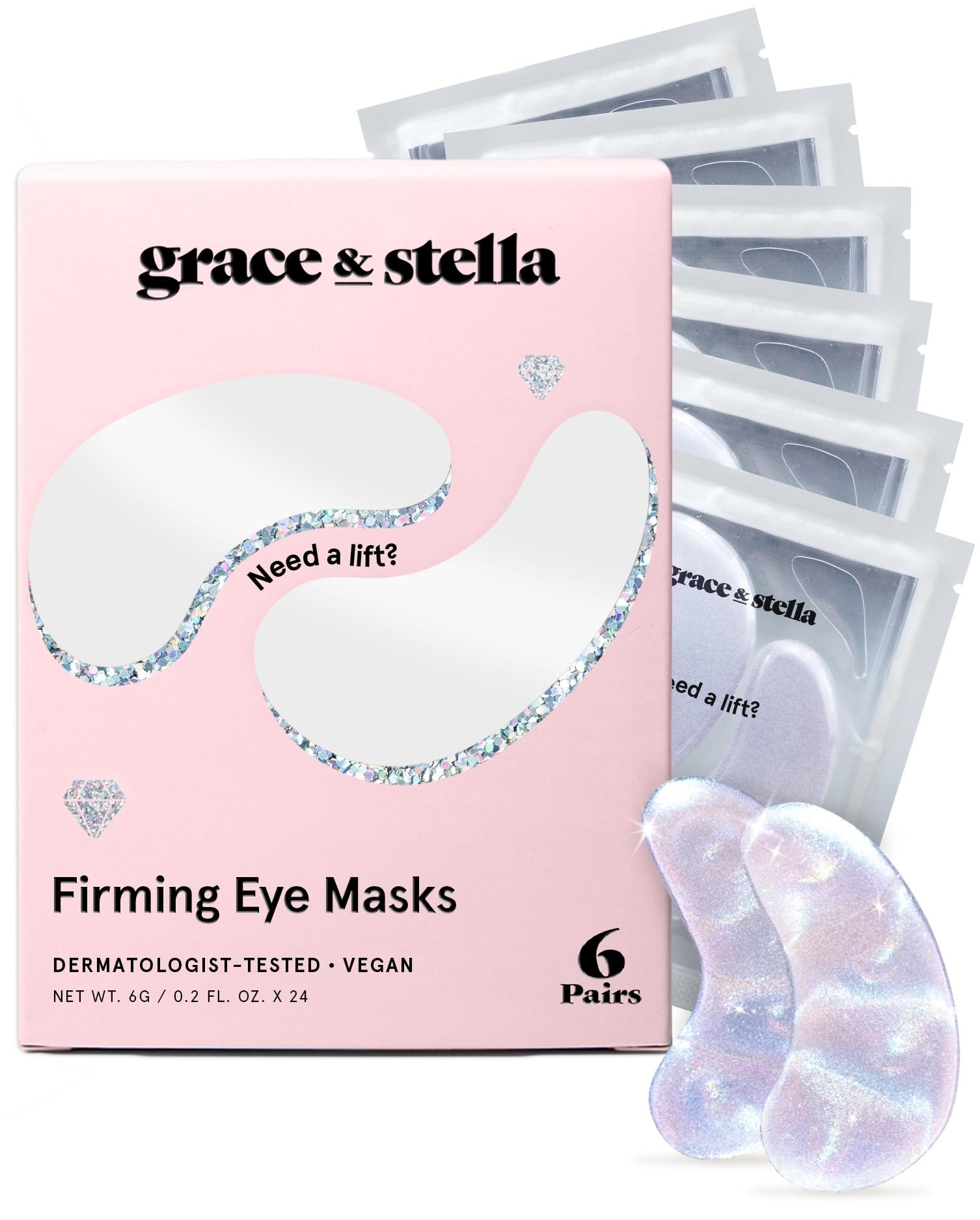 Buy now grace & stella Retinol Under Eye Patches for Puffy Eyes & Dark Circles - Restoring Gel Under Eye Masks with Hyaluronic Acid - Bridesmaid Gifts, Birthday Gifts for Women (Purple, 24 Pairs) at indiglob india