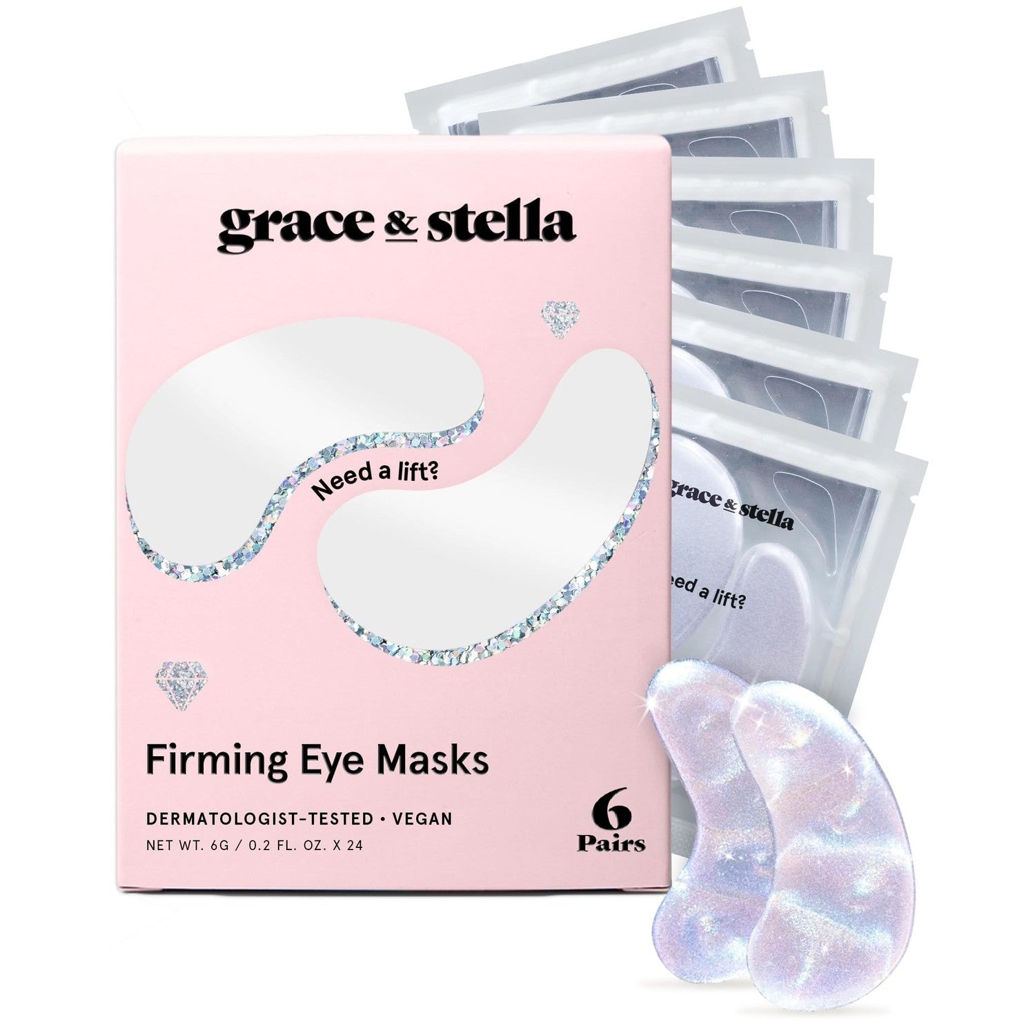 Buy now grace & stella Retinol Under Eye Patches for Puffy Eyes & Dark Circles - Restoring Gel Under Eye Masks with Hyaluronic Acid - Bridesmaid Gifts, Birthday Gifts for Women (Purple, 24 Pairs) White (6 Pairs) at indiglob india
