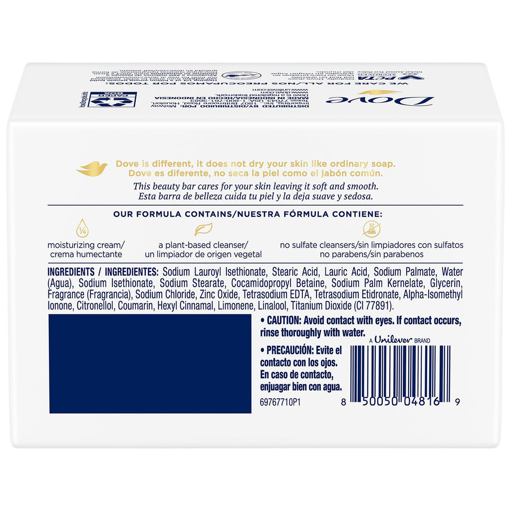 Buy now Dove Soap, Original Beauty Bar 2-Pack (8 Soap Bars) – 3-in-1 Moisturizing Face, Body & Hand Soap, 3.17 Oz Ea at indiglob india